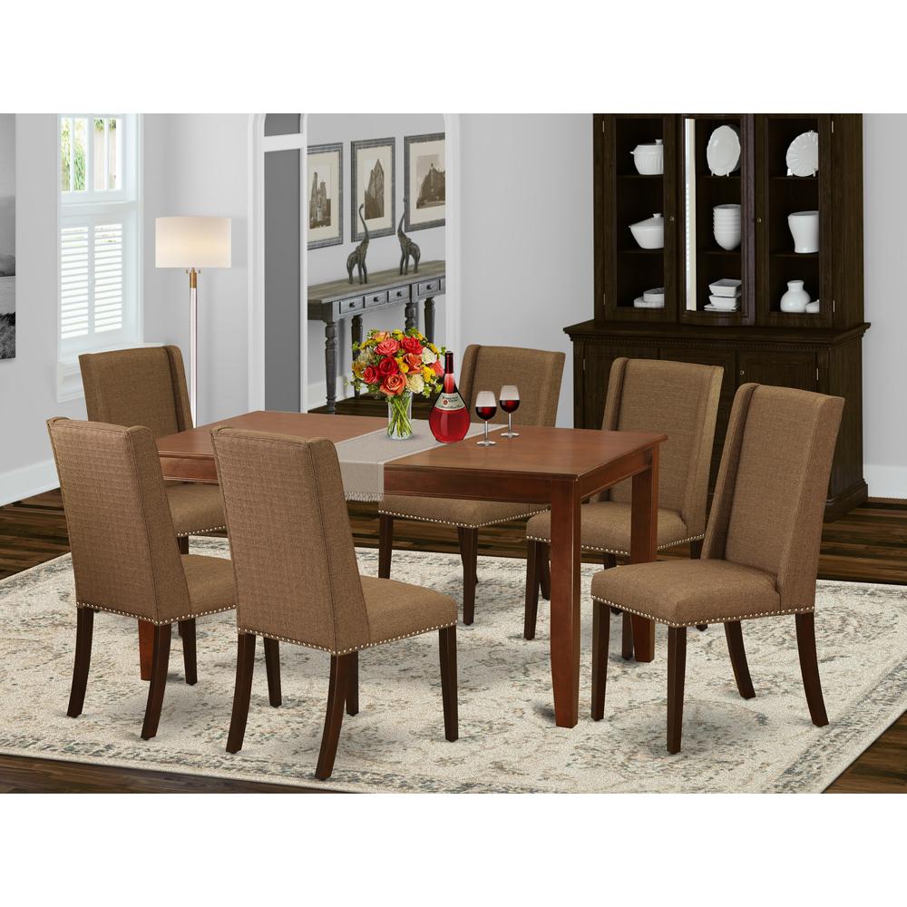 Dining Room Set Mahogany, DUFL7-MAH-18. Picture 2