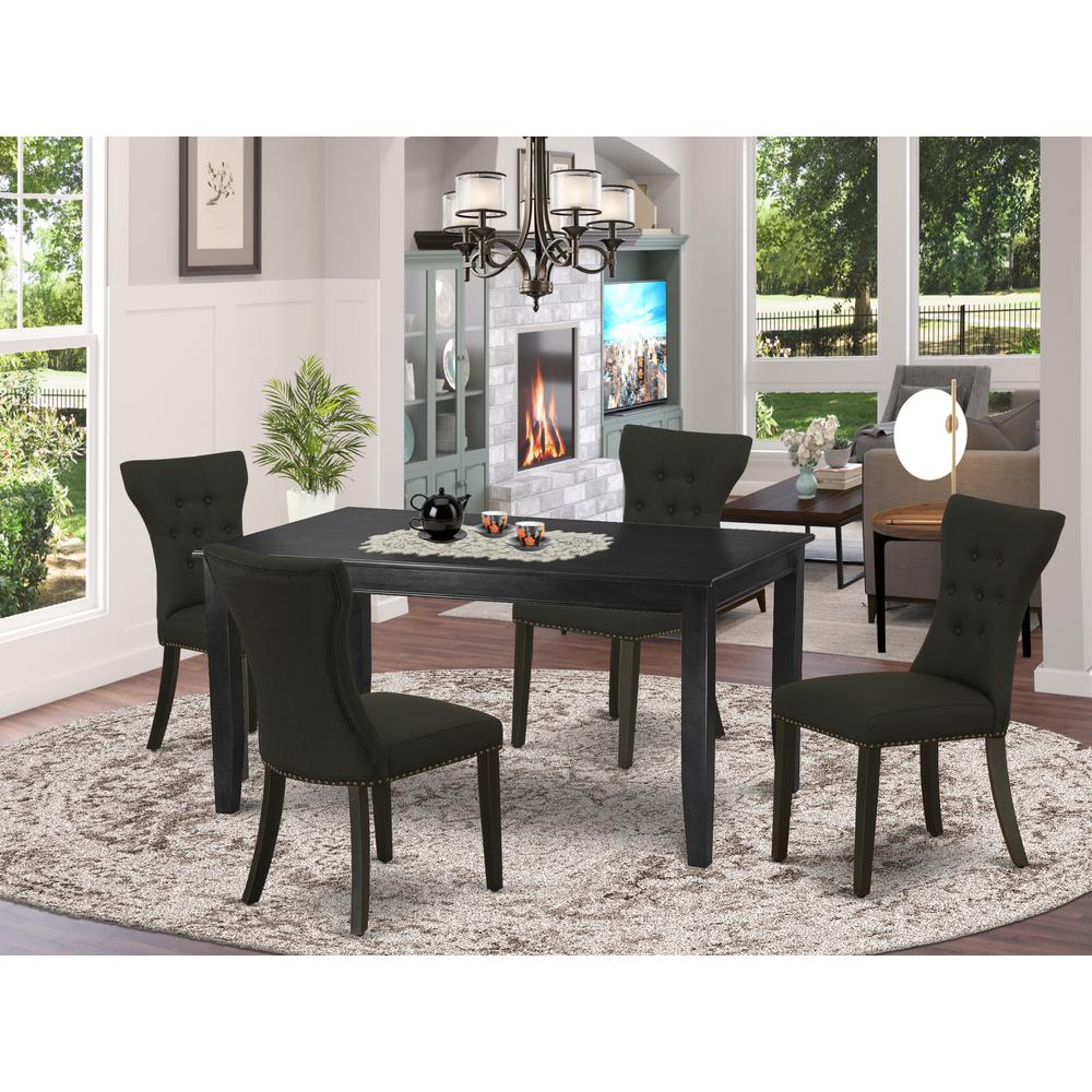 Dining Room Set Black, DUGA5-BLK-24. Picture 2