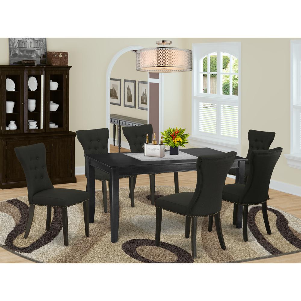Dining Room Set Black, DUGA7-BLK-24. Picture 2