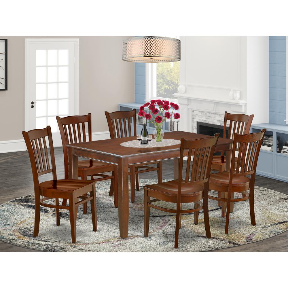 Dining Room Set Mahogany, DUGR7-MAH-W. Picture 2