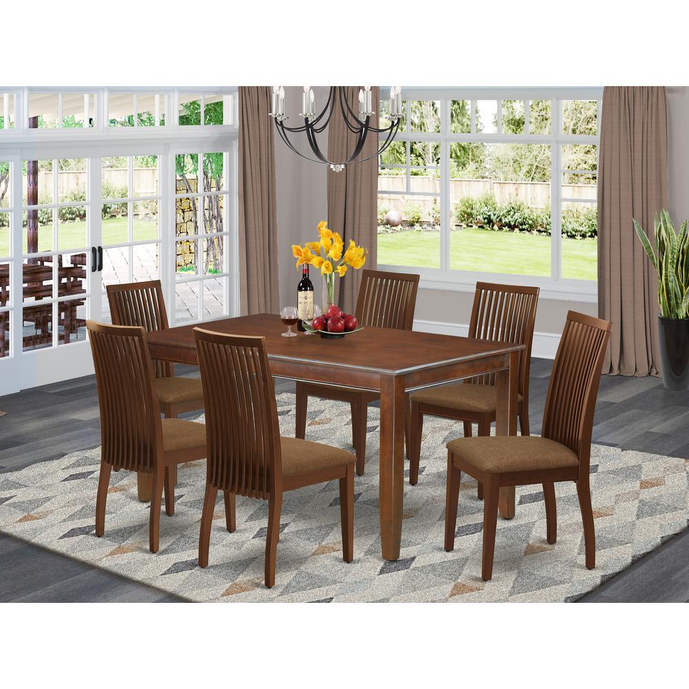 Dining Room Set Mahogany, DUIP7-MAH-C. Picture 2