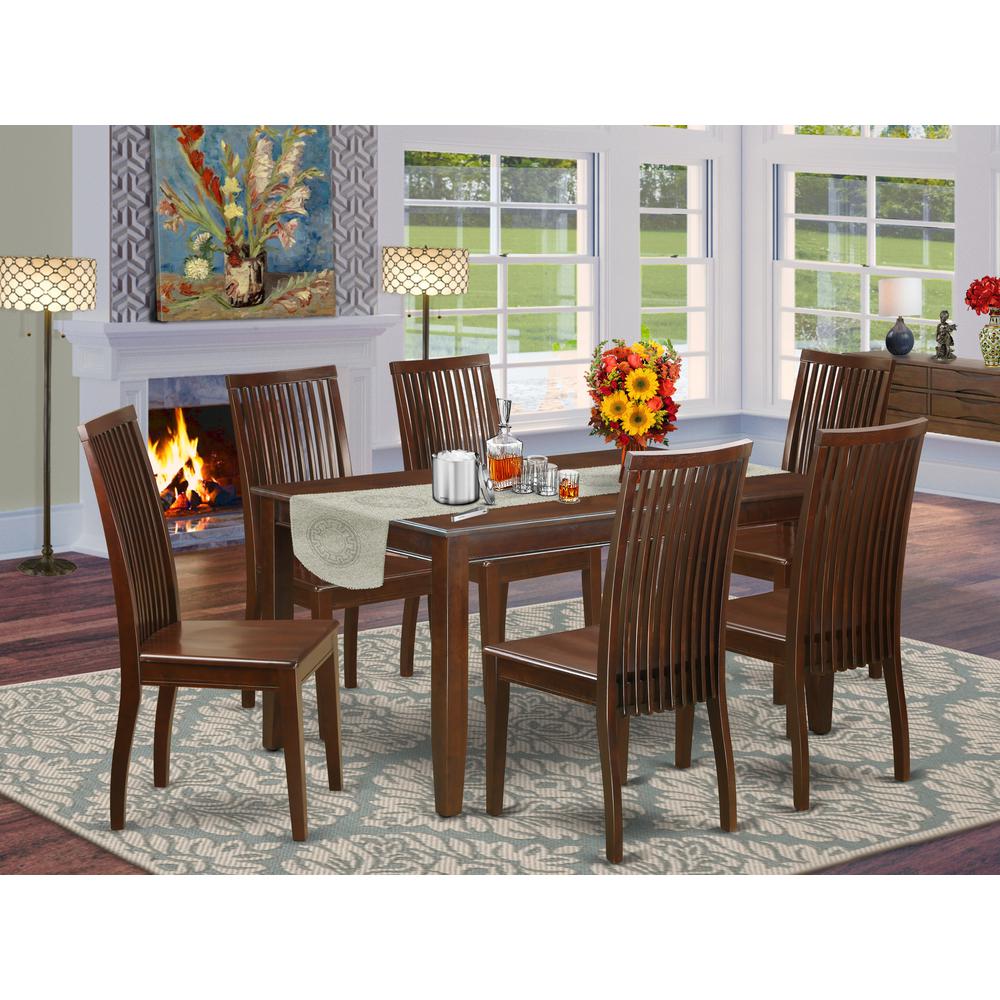Dining Room Set Mahogany, DUIP7-MAH-W. Picture 2