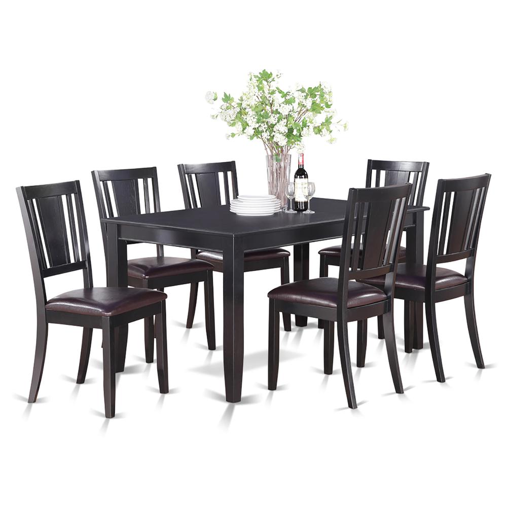 7  PC  Kitchenroom  set-Dining  Table  and  6  Kitchen  Chairs. Picture 1