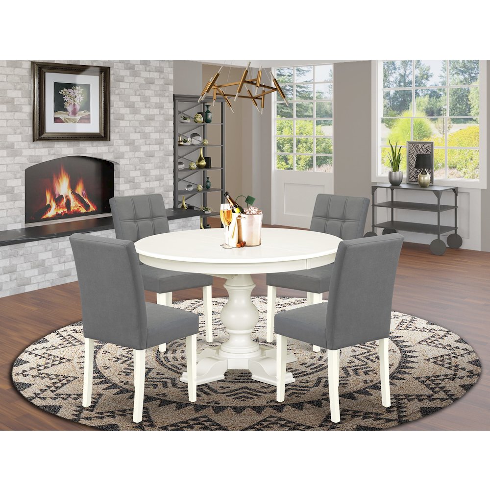 9-Piece Dining Table Set, Linen White. Picture 2