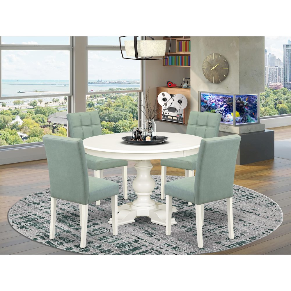 7-Piece Dining Room Set, Linen White. Picture 2