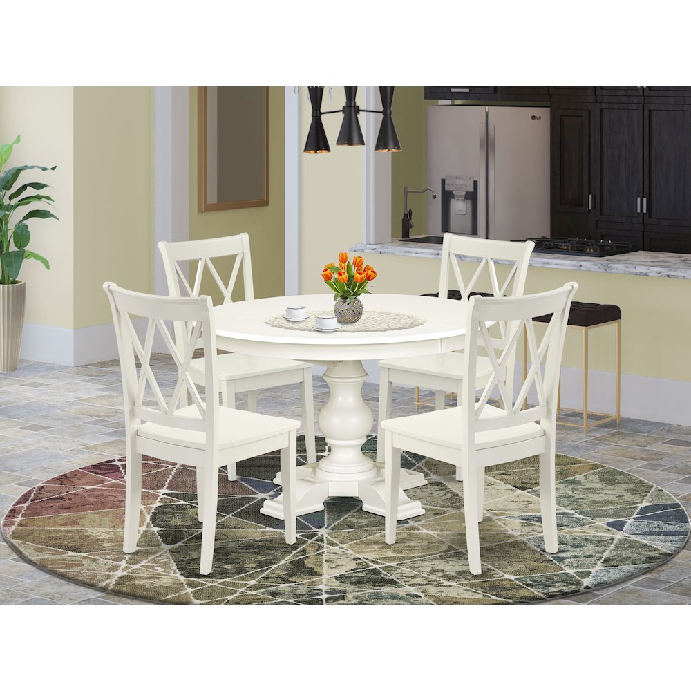 9-Piece Dining Table Set, Linen White. Picture 2