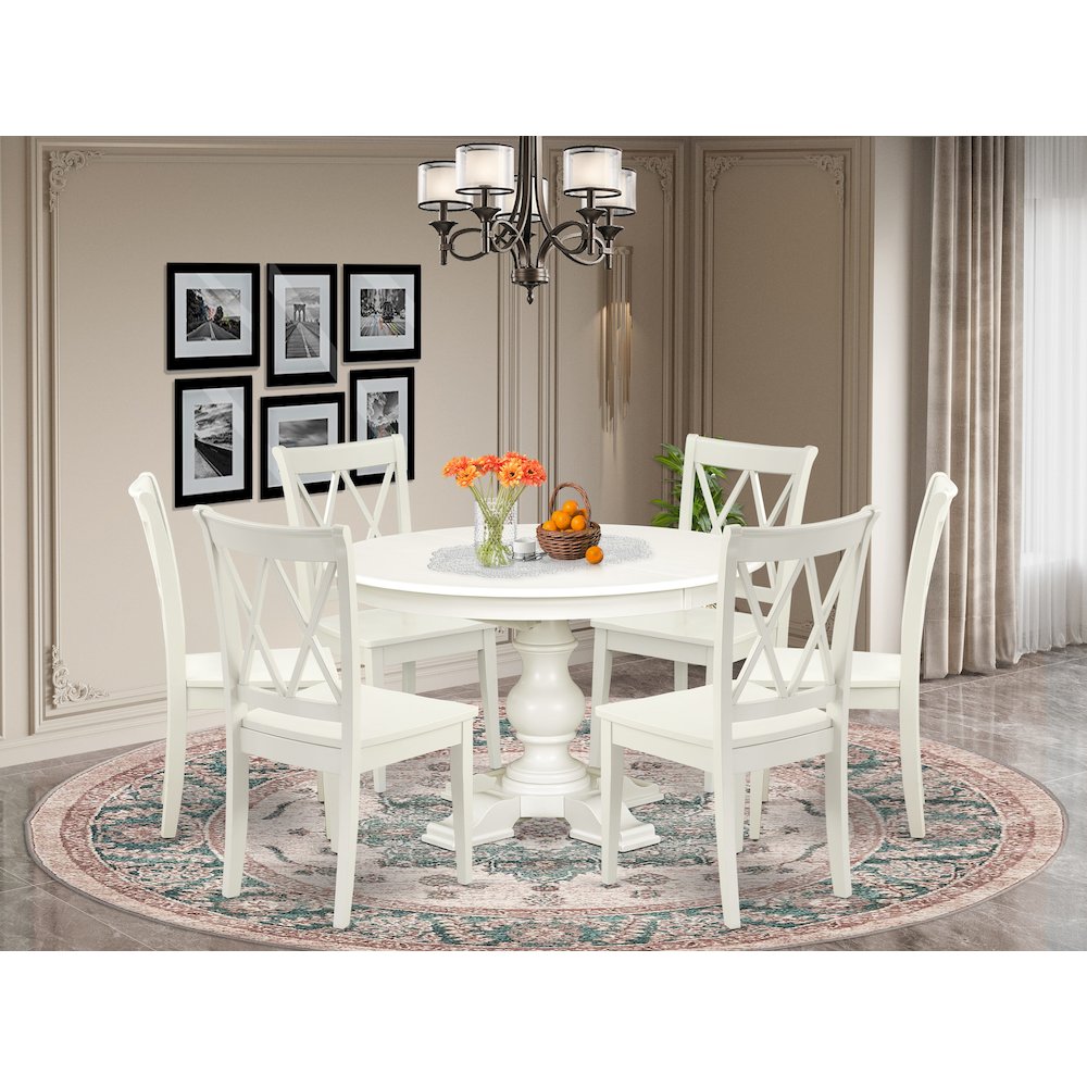 9-Piece Modern Dining Set, Linen White. Picture 2