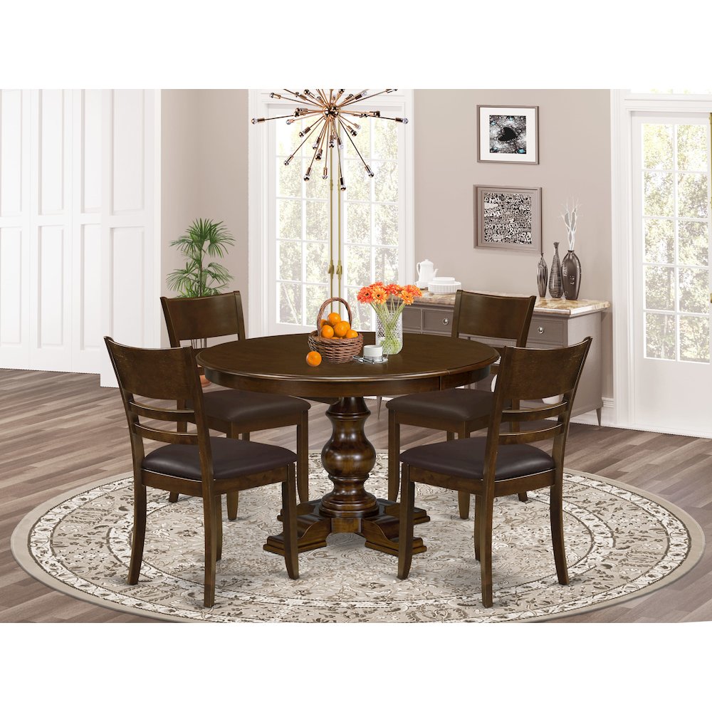 5-Piece Kitchen Set, Espresso. Picture 2