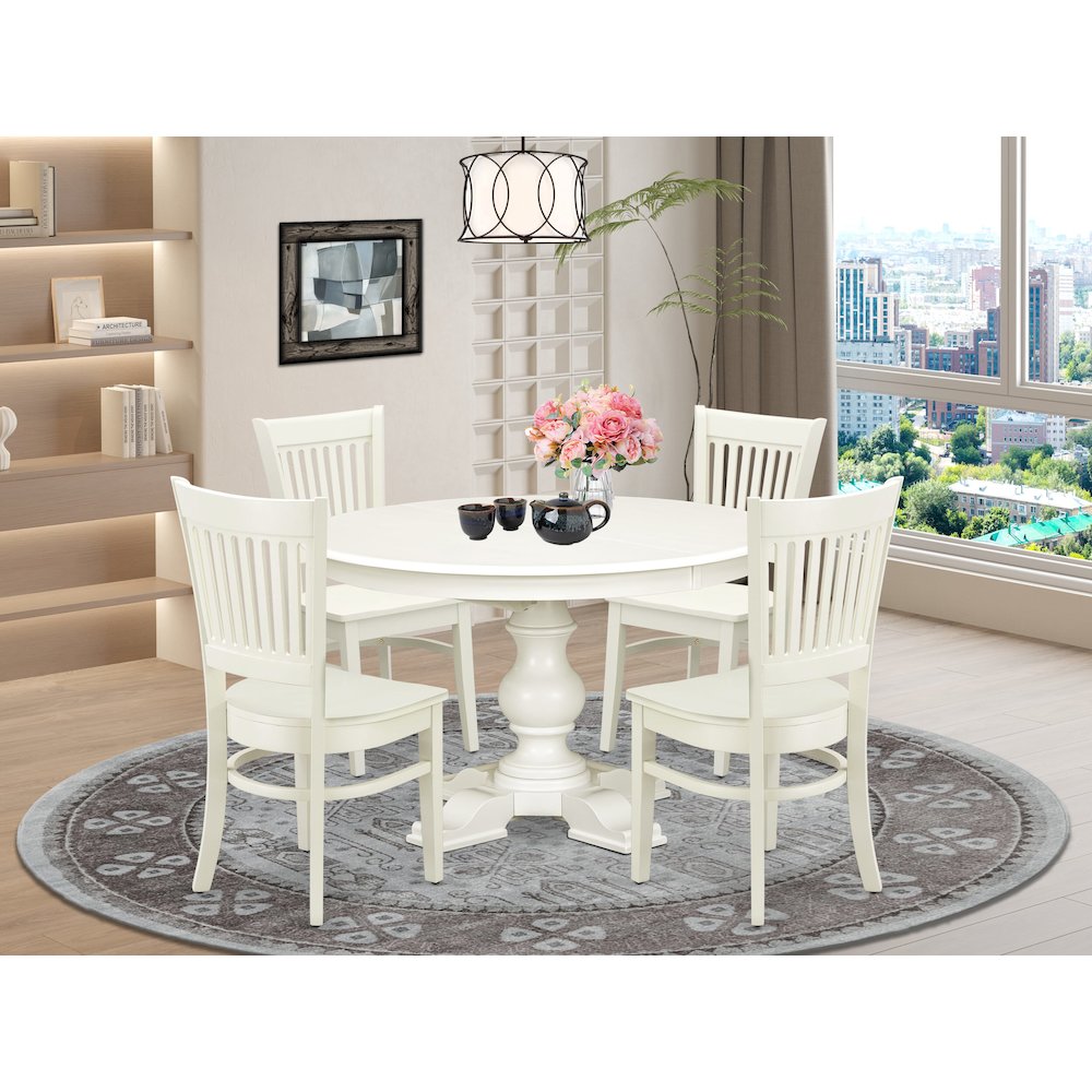 9-Piece Dining Room Set, Linen White. Picture 2