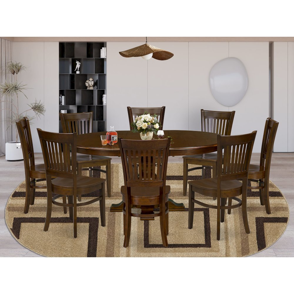 5-Piece Mid-Century Kitchen Set, Espresso. Picture 2