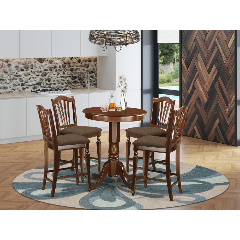 EDCH5-MAH-C 5 PC counter height set - high Table and 4 Dining Chairs.. Picture 2