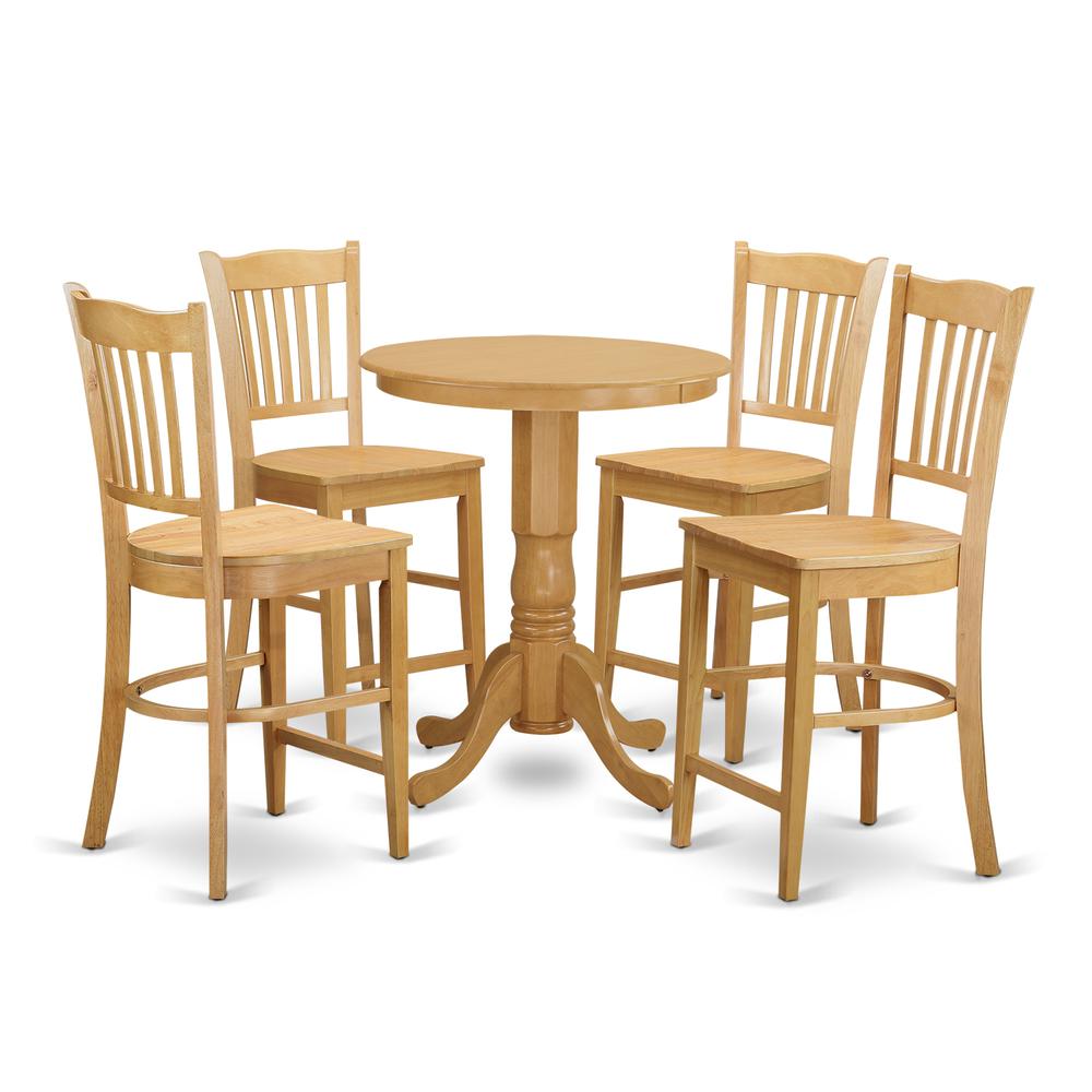 5  Pcpub  Table  set  -  Small  Kitchen  Table  and  4  counter  height  Dining  chair.. Picture 1