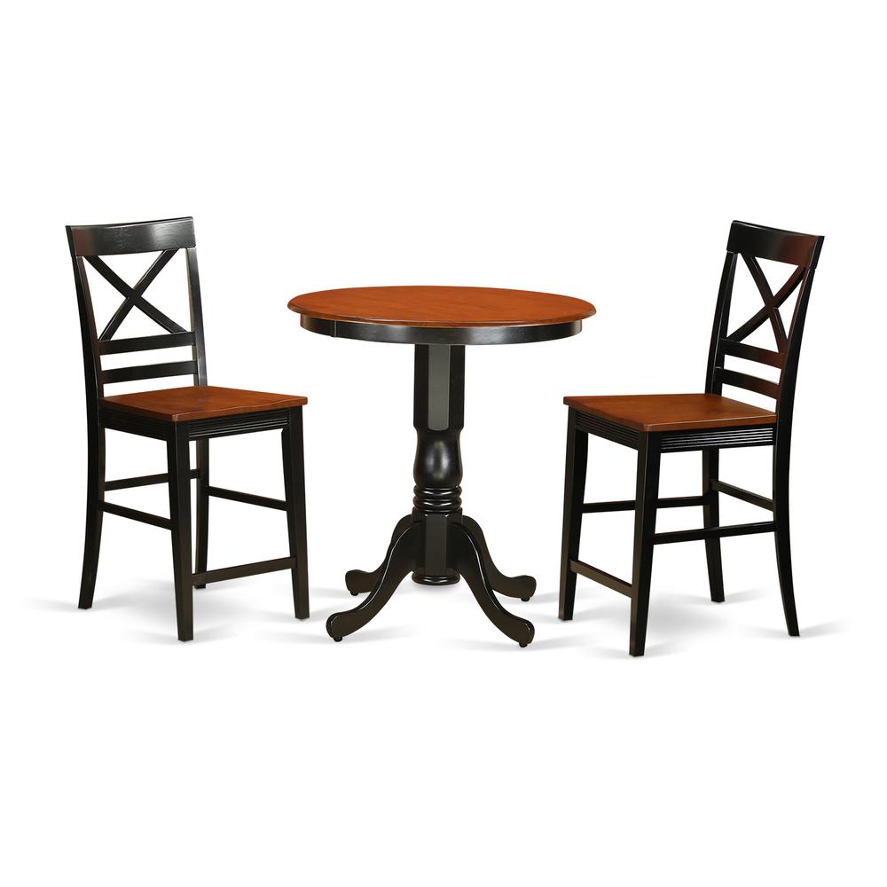 3  PC  counter  height  Table  and  chair  set  -  Dining  Table  and  2  counter  height  stool.. Picture 1