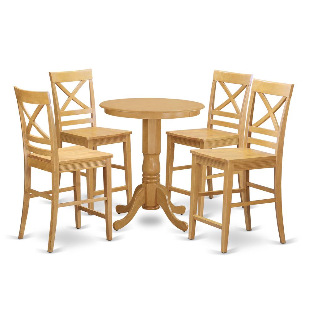 5  Pc  counter  height  pub  set  -  Dining  Table  and  4  Kitchen  bar  stool.. Picture 1