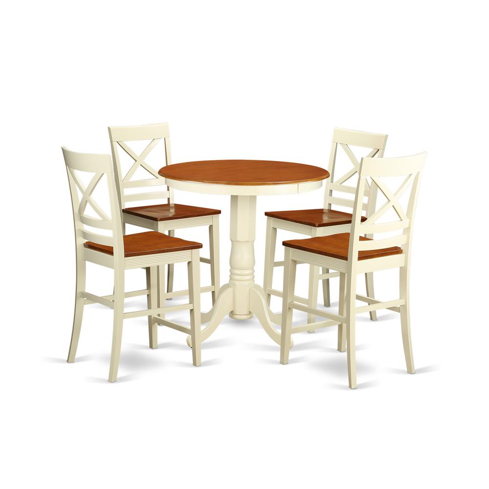 5  Pc  pub  Table  set-pub  Table  and  4  counter  height  Chairs. Picture 1