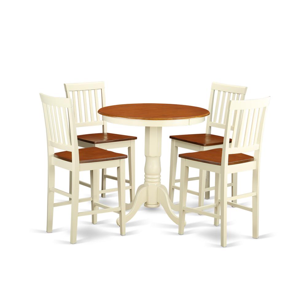 5  Pc  counter  height  Dining  set-pub  Table  and  4  Kitchen  bar  stool. Picture 1