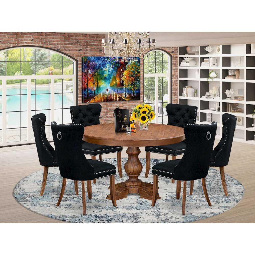 7-Piece Kitchen Set In Black Color. Picture 2