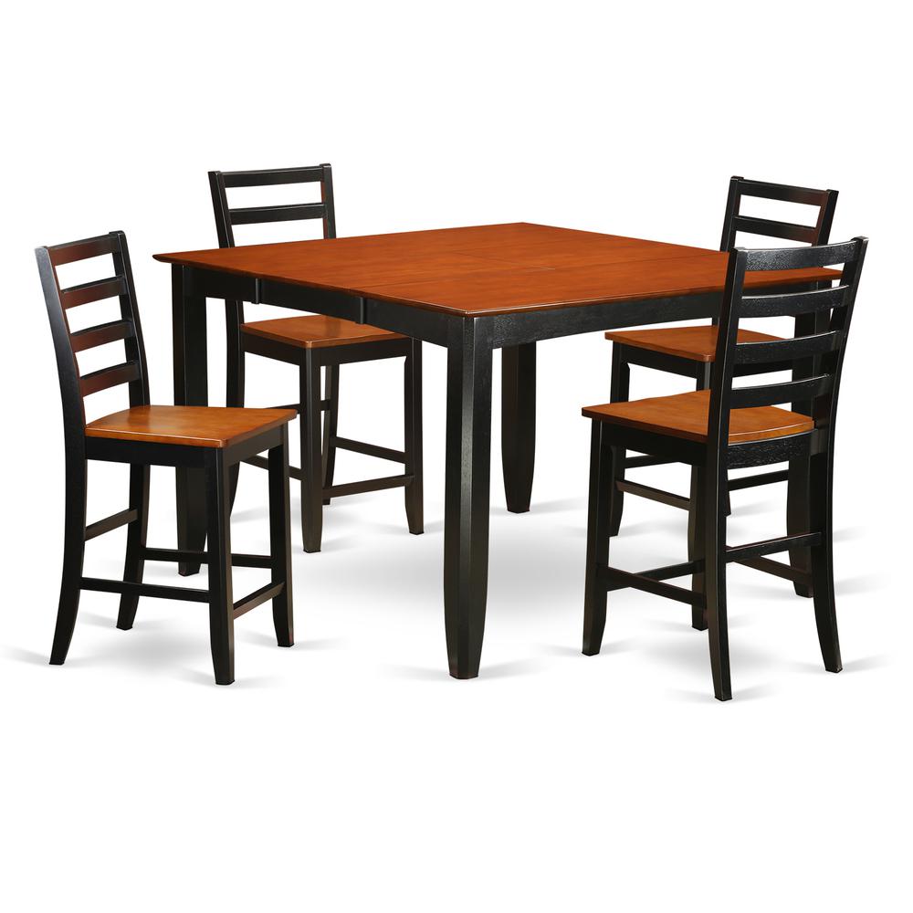 5  PC  counter  height  Dining  set-  Square  Counter  height  Table  and  4  Dining  Chairs. Picture 1