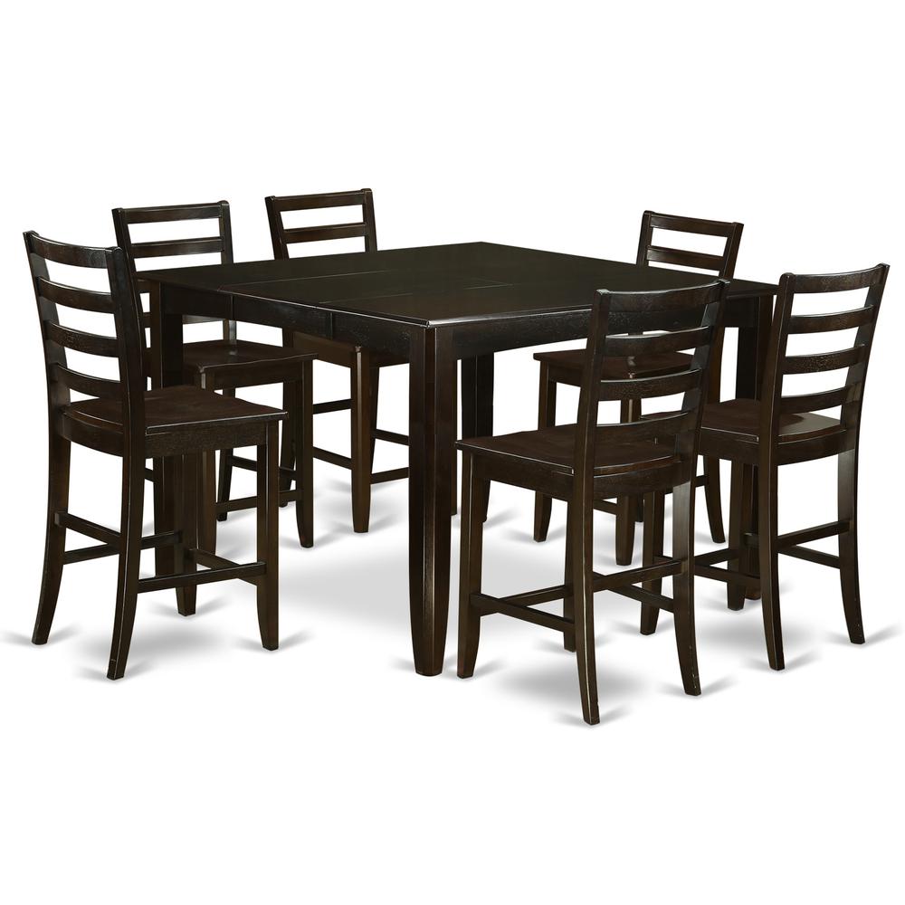 7  PC  counter  height  set-  Square  Table  plus  6  Kitchen  counter  Chairs. Picture 1