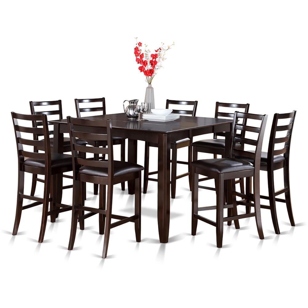 9  Pc  Counter  height  Table  set-  Square  Table  and  8  Kitchen  counter  Chairs. Picture 1