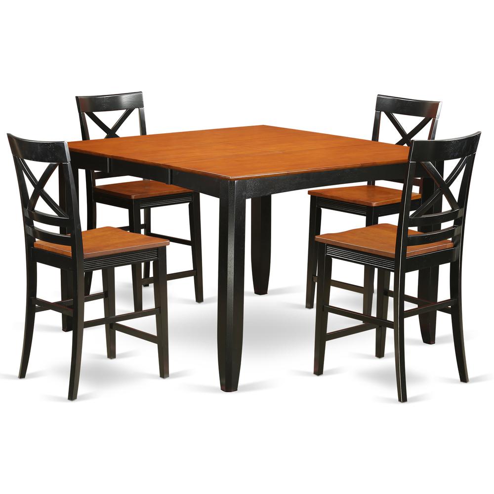 5  Pc  counter  height  Table  and  chair  set  -  Table  and  4  bar  stools.. Picture 1