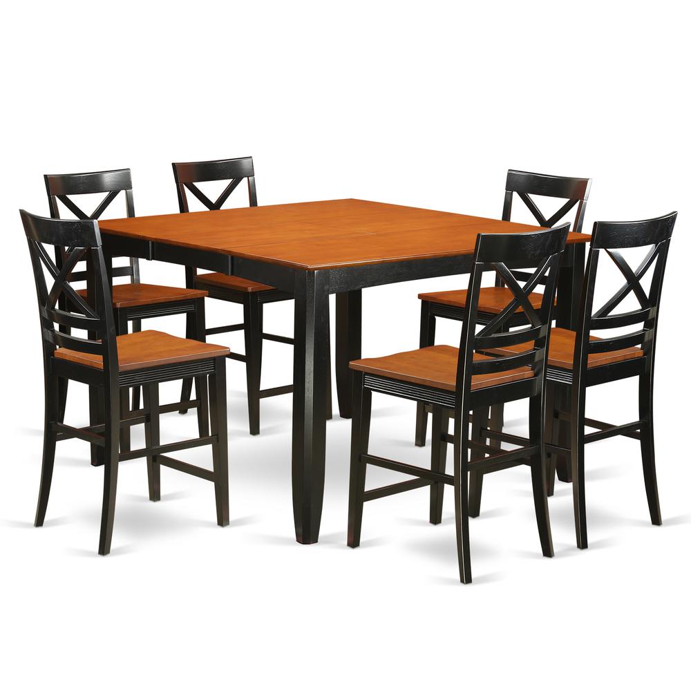 7  Pc  counter  height  Dining  room  set  -  Dining  Table  and  6  Kitchen  bar  stool.. Picture 1