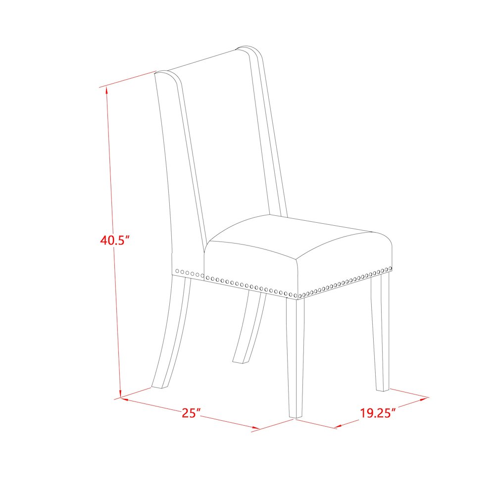 5 piece dining set consists of a dinner table and 4 Linen Fabric dining chairs. Picture 7