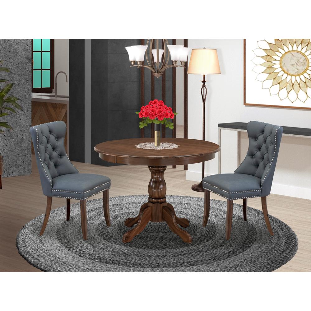 3 Piece Kitchen Table Set Includes a Round Dining Room Table and 2 Parson Chairs. Picture 7