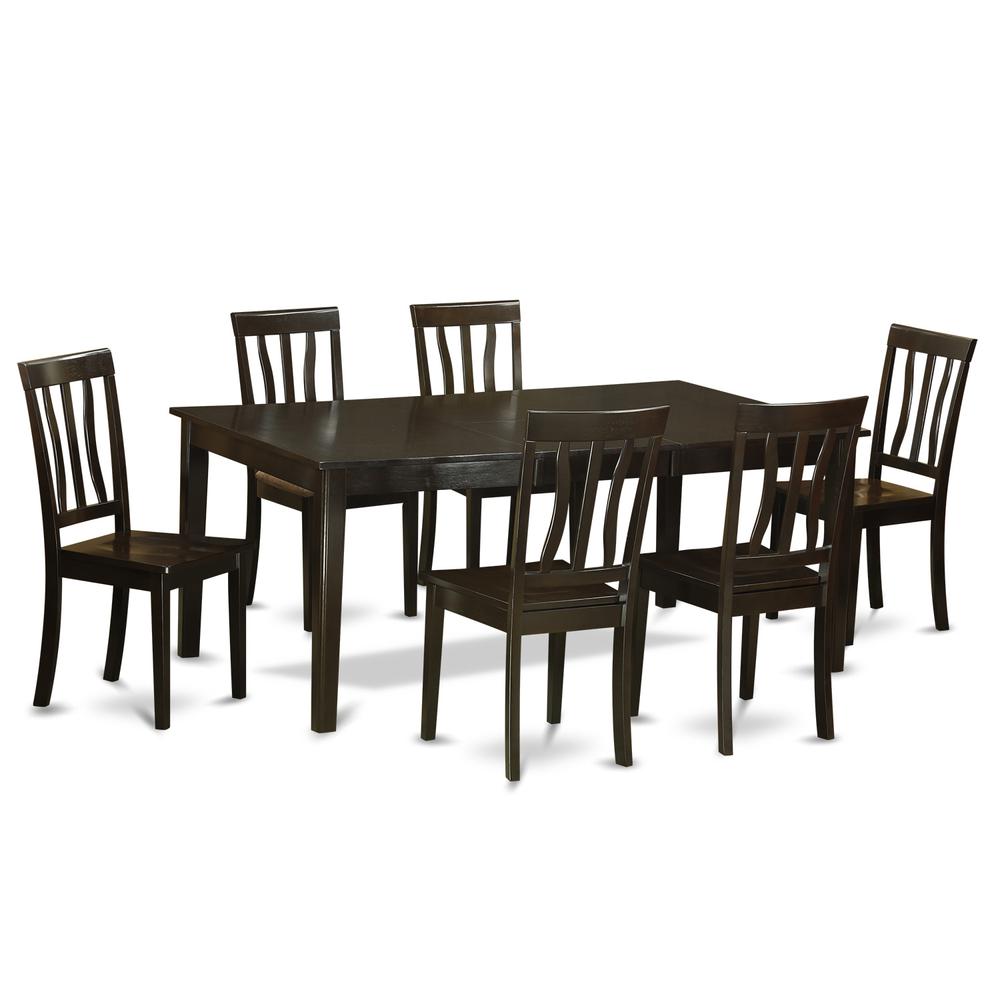 7  Pc  formal  Dining  room  set-Table  with  Leaf  and  6  Kitchen  Chairs.. Picture 1