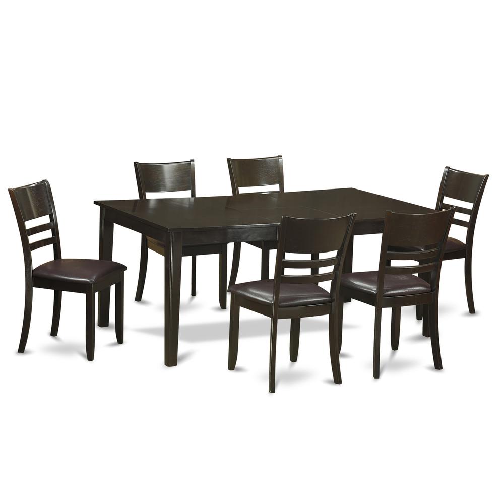 7  PC  formal  Dining  room  set-Kitchen  Table  with  Leaf  and  6  Dining  Chairs.. Picture 1