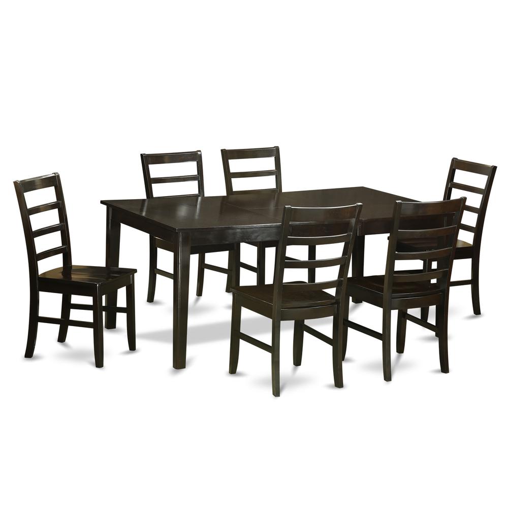 7  Pc  Dining  room  set-Table  with  Leaf  and  6  Kitchen  Chairs.. Picture 1