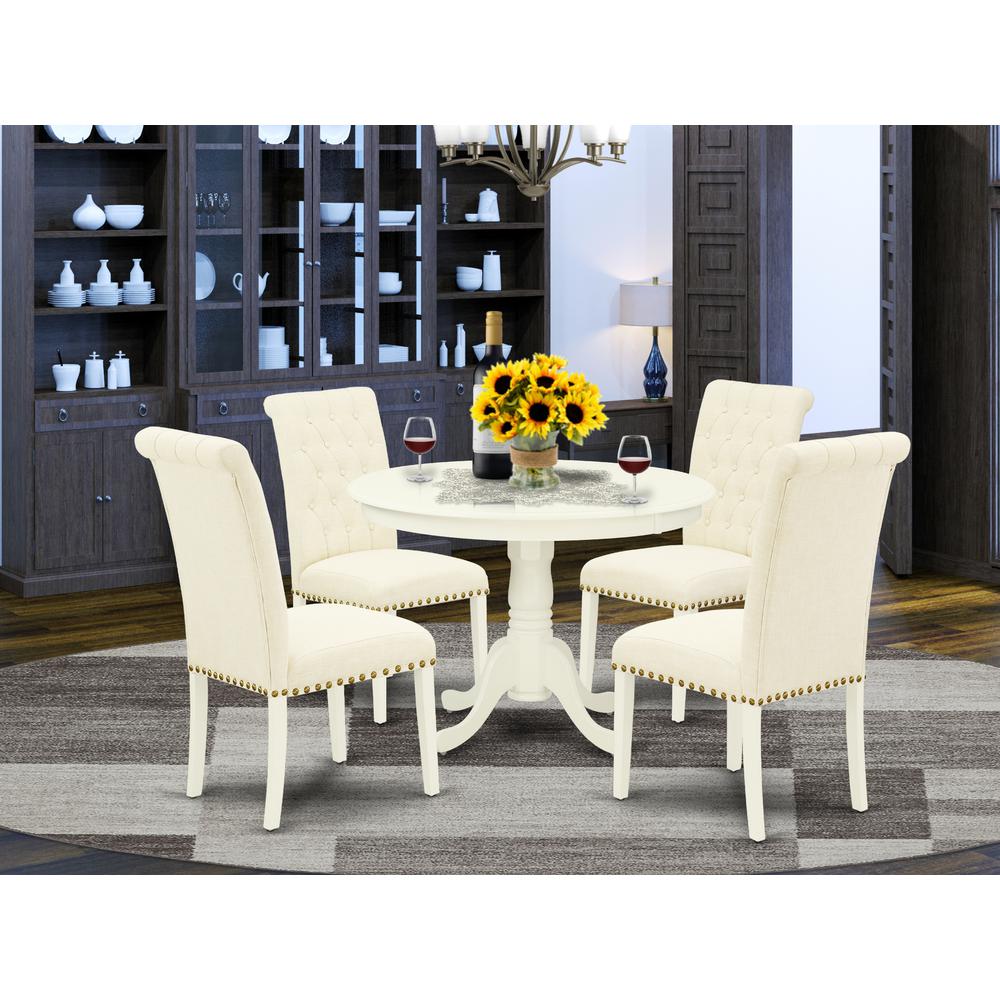 Dining Room Set Linen White, HLBR5-LWH-02. Picture 2
