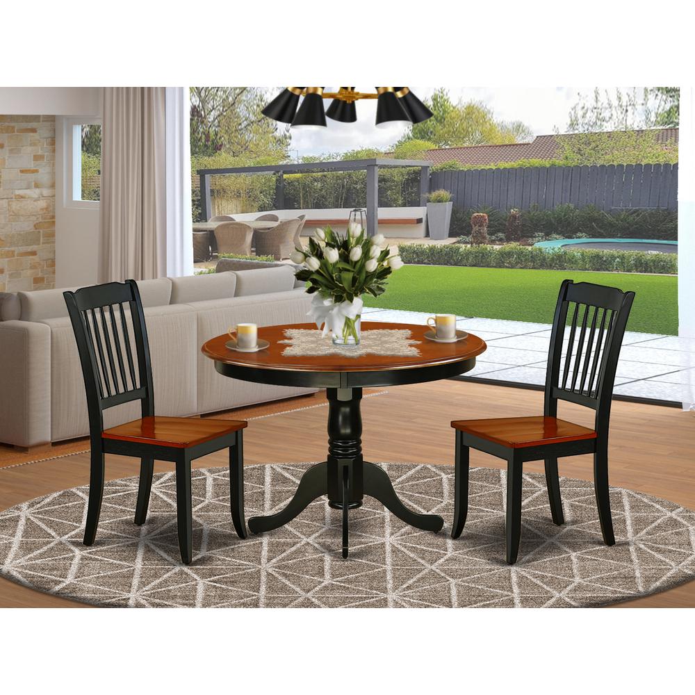 Dining Room Set Black & Cherry, HLDA3-BCH-W. Picture 2