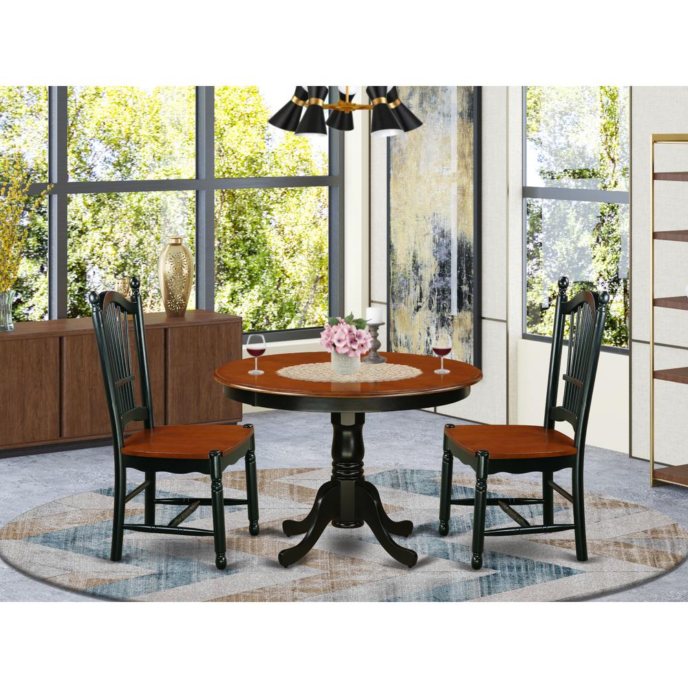 Dining Room Set Black & Cherry, HLDO3-BCH-W. Picture 2
