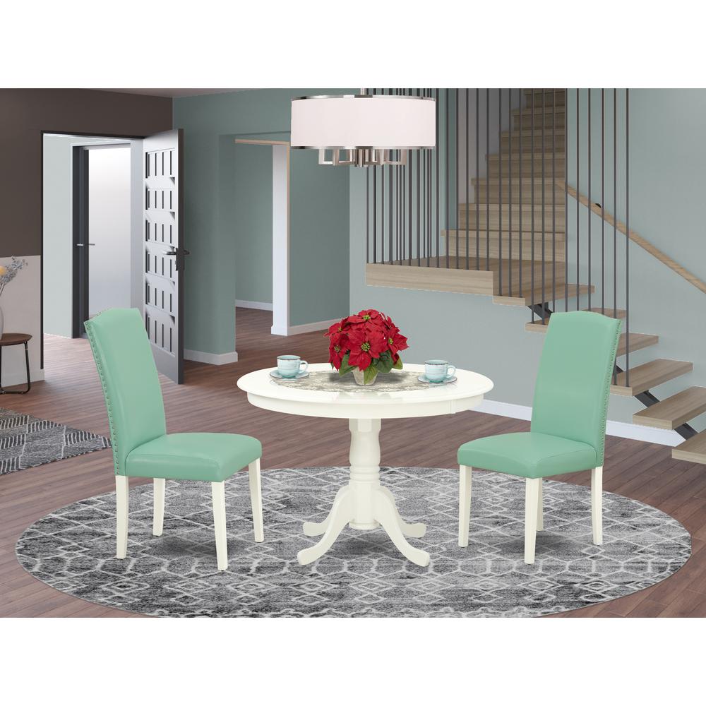 Dining Room Set Linen White, HLEN3-LWH-57. Picture 2