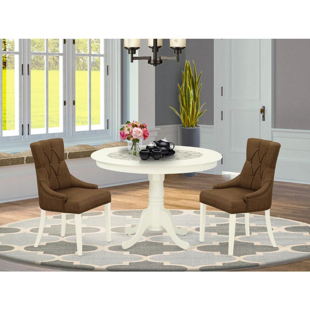 Dining Room Set Linen White, HLFR3-LWH-18. Picture 2