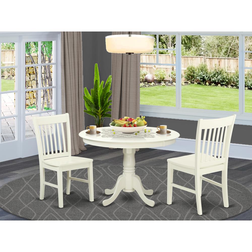 Dining Room Set Linen White, HLNO3-LWH-W. Picture 2