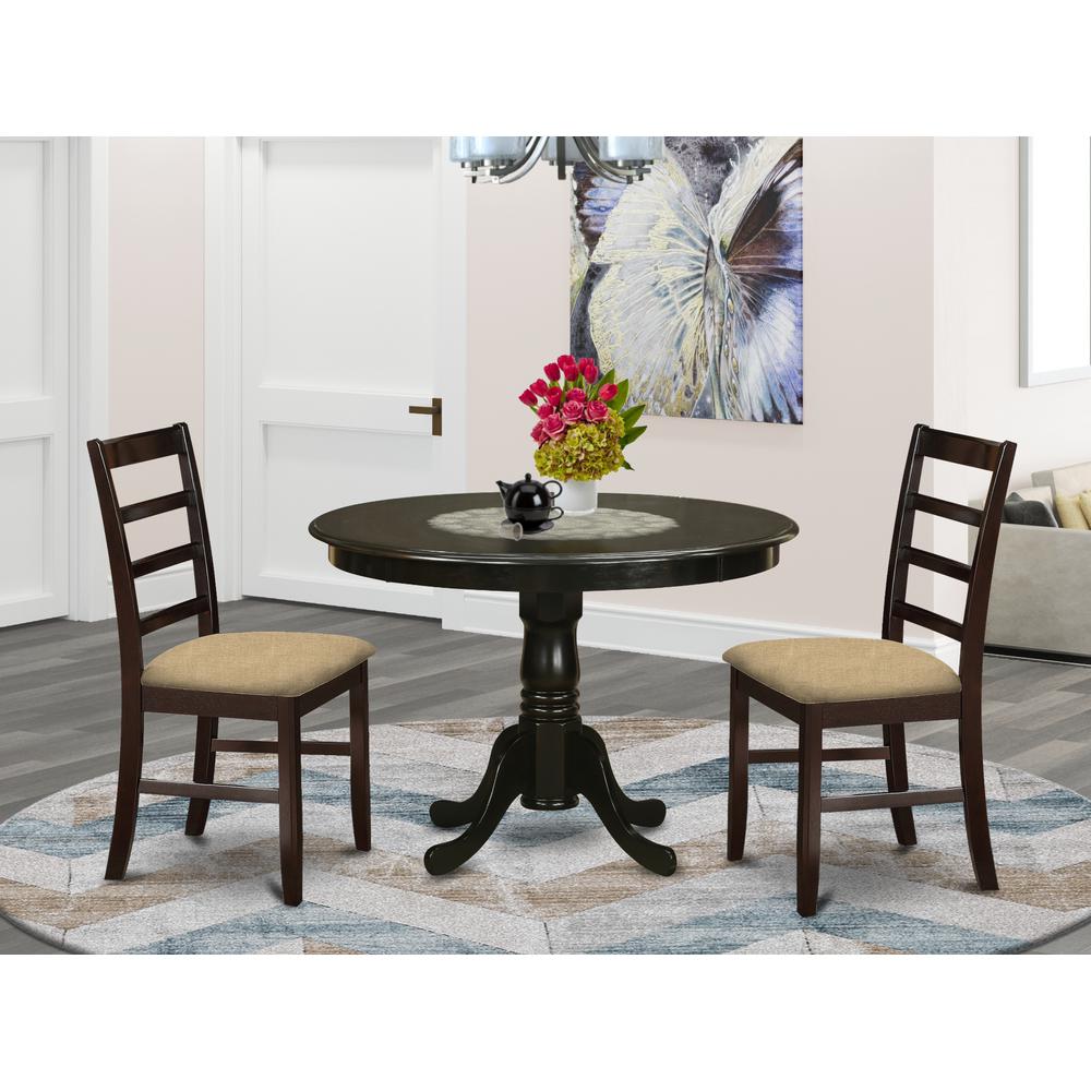 HLPF3-CAP-C 3 Pc small Kitchen Table set-Dining Table and 2 Dinette Chairs.. Picture 2