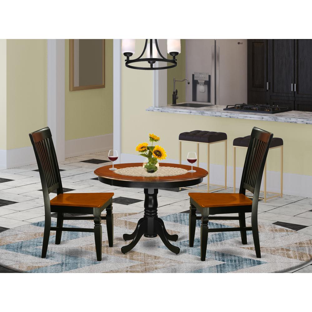 Dining Room Set Black & Cherry, HLWE3-BCH-W. Picture 2