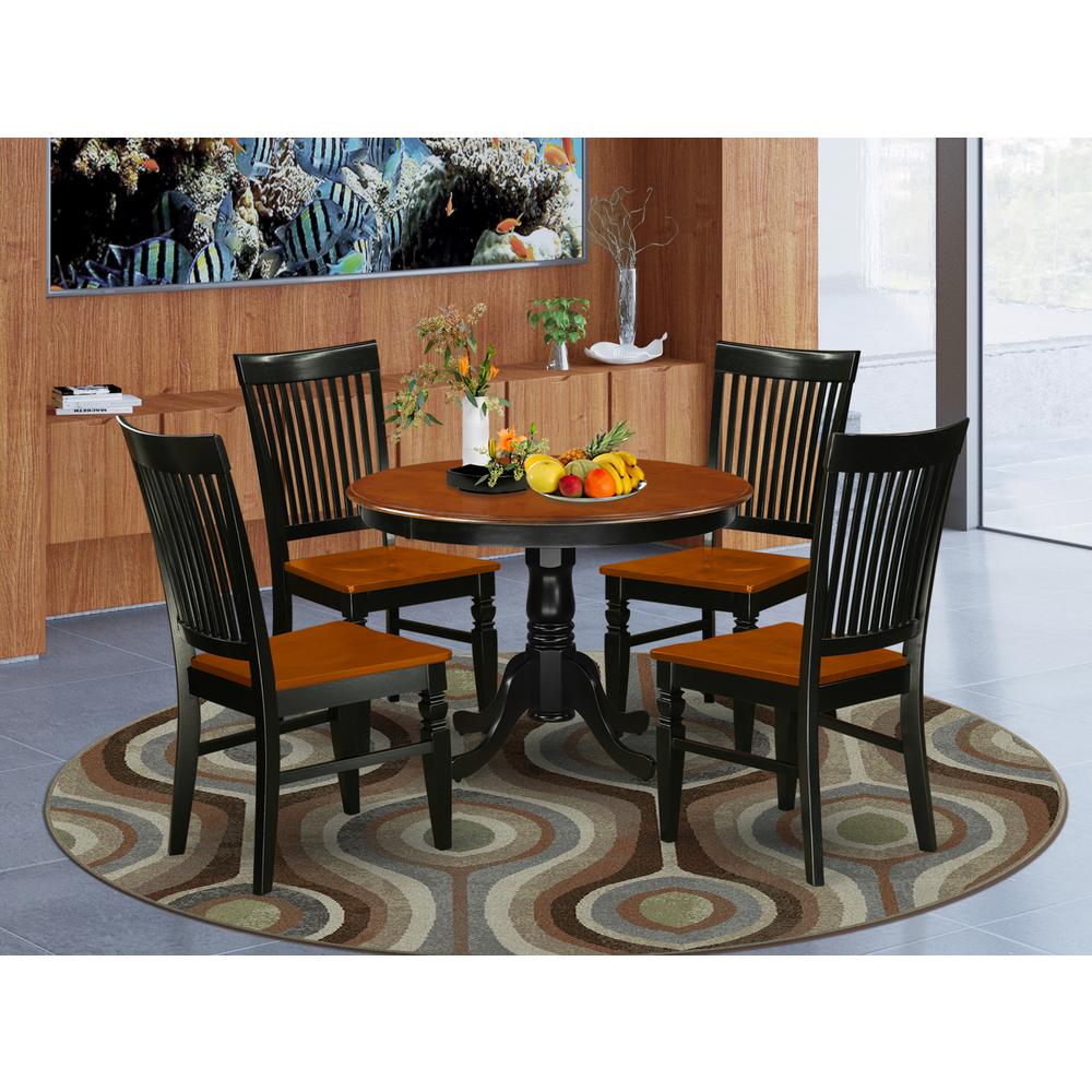 Dining Room Set Black & Cherry, HLWE5-BCH-W. Picture 2