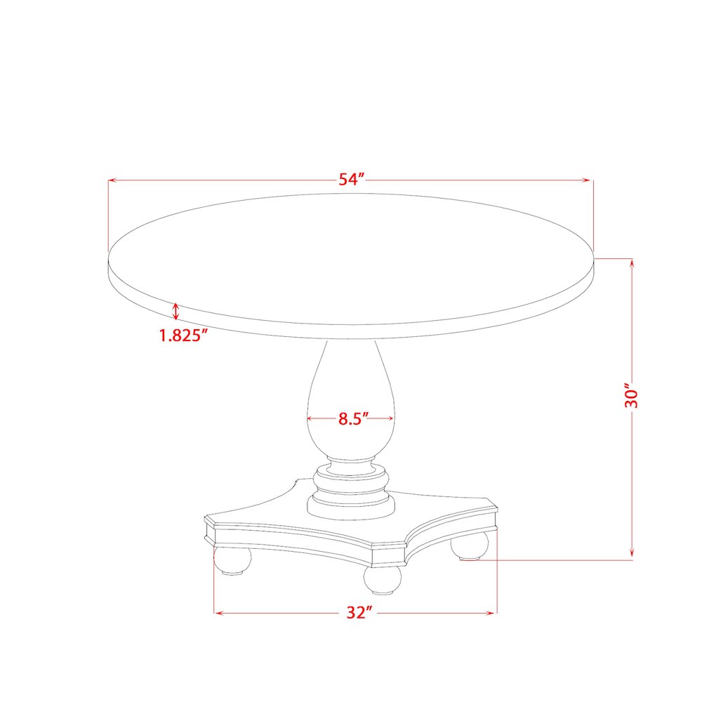 5-Piece Dining Table Set Of A Kitchen Table, 4 Platinum Gray Dining Chairs. Picture 6