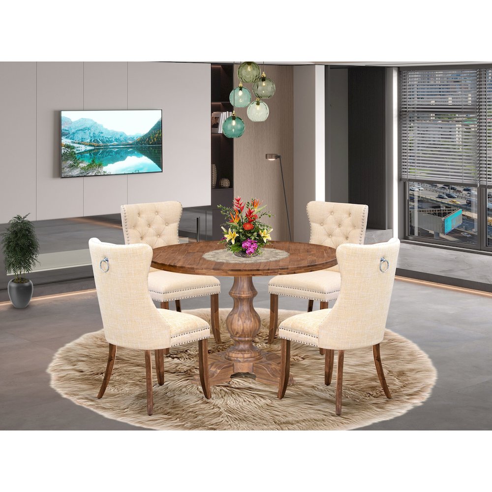 5-Piece Kitchen Set In Light Beige Color. Picture 2