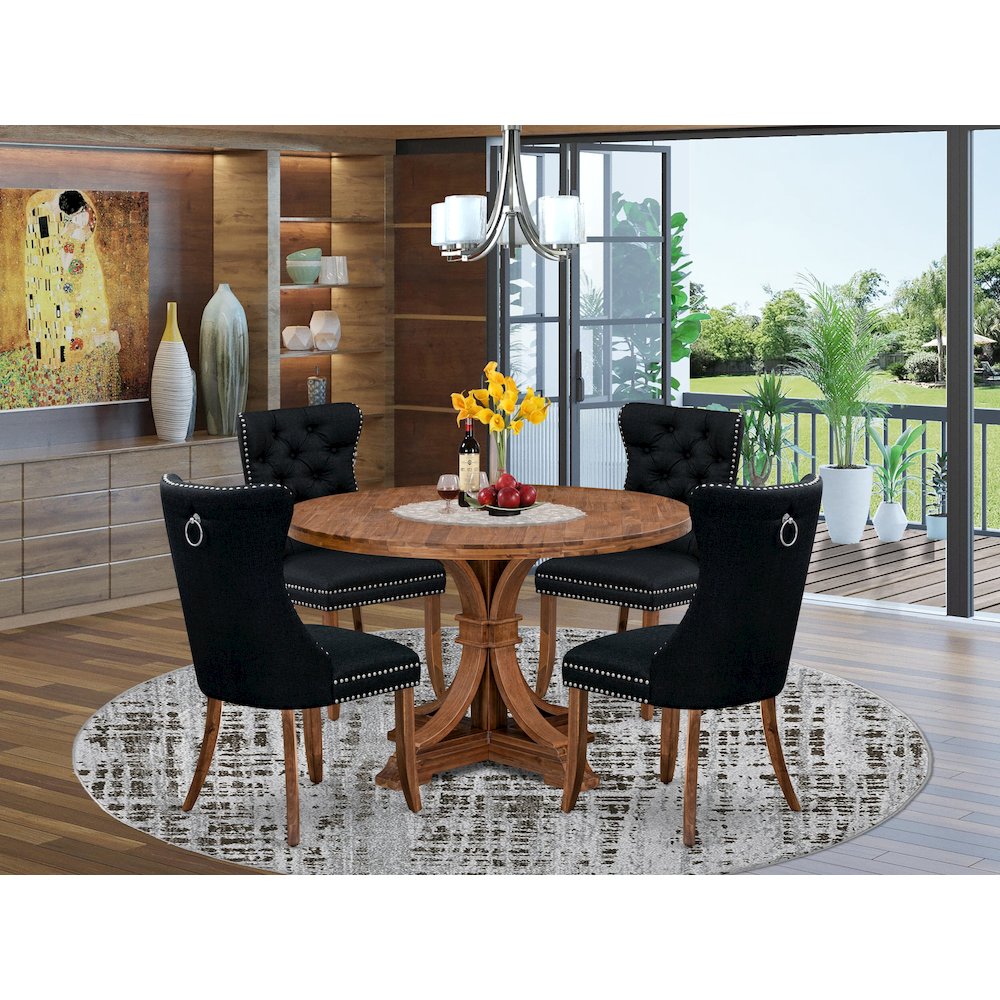 5-Piece Kitchen Set In Black Color. Picture 2