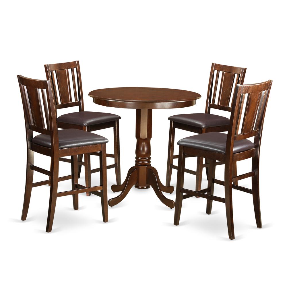 5  Pc  Dining  counter  height  set-pub  Table  and  4  counter  height  Chairs. Picture 1