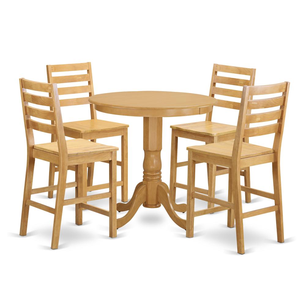 5  PC  Dining  counter  height  set-pub  Table  and  4  Dining  Chairs.. Picture 1