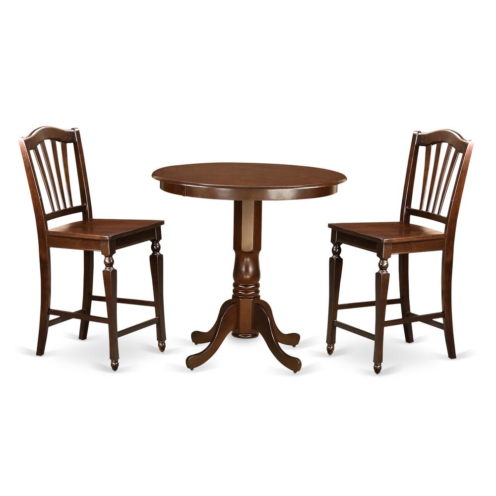 3  PC  counter  height  set-pub  Table  and  2  counter  height  Dining  chair. Picture 1