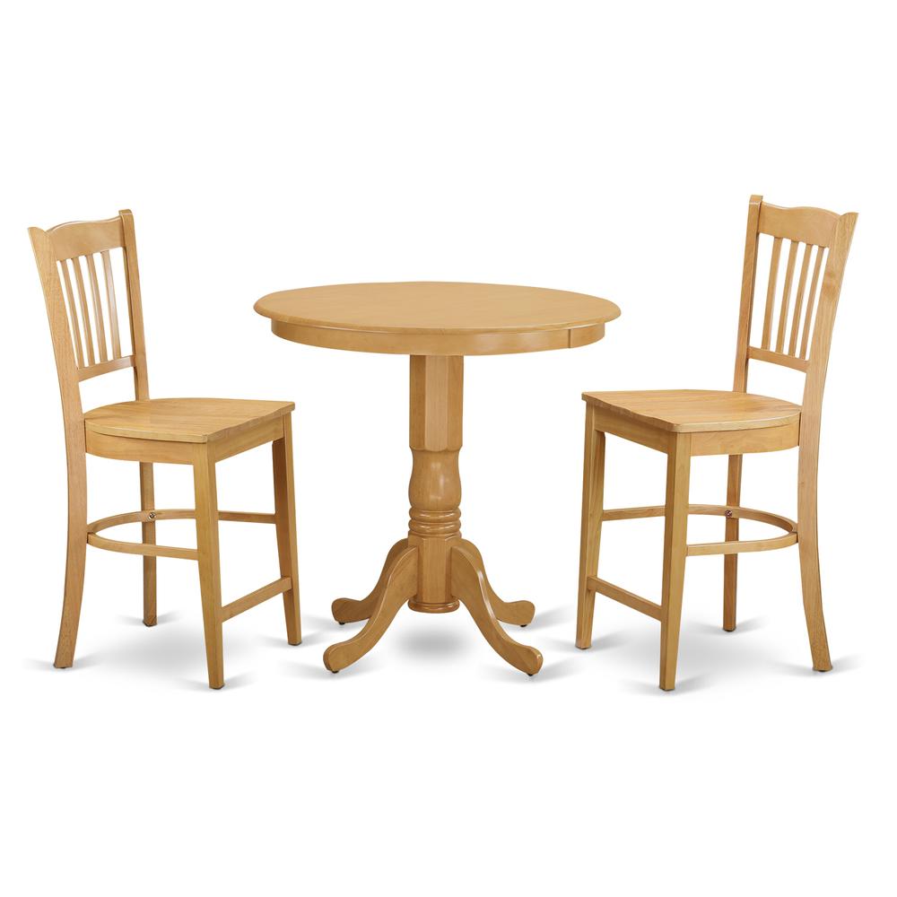 3  Pc  counter  height  Dining  room  set  -  high  top  Table  and  2  bar  stools.. Picture 1