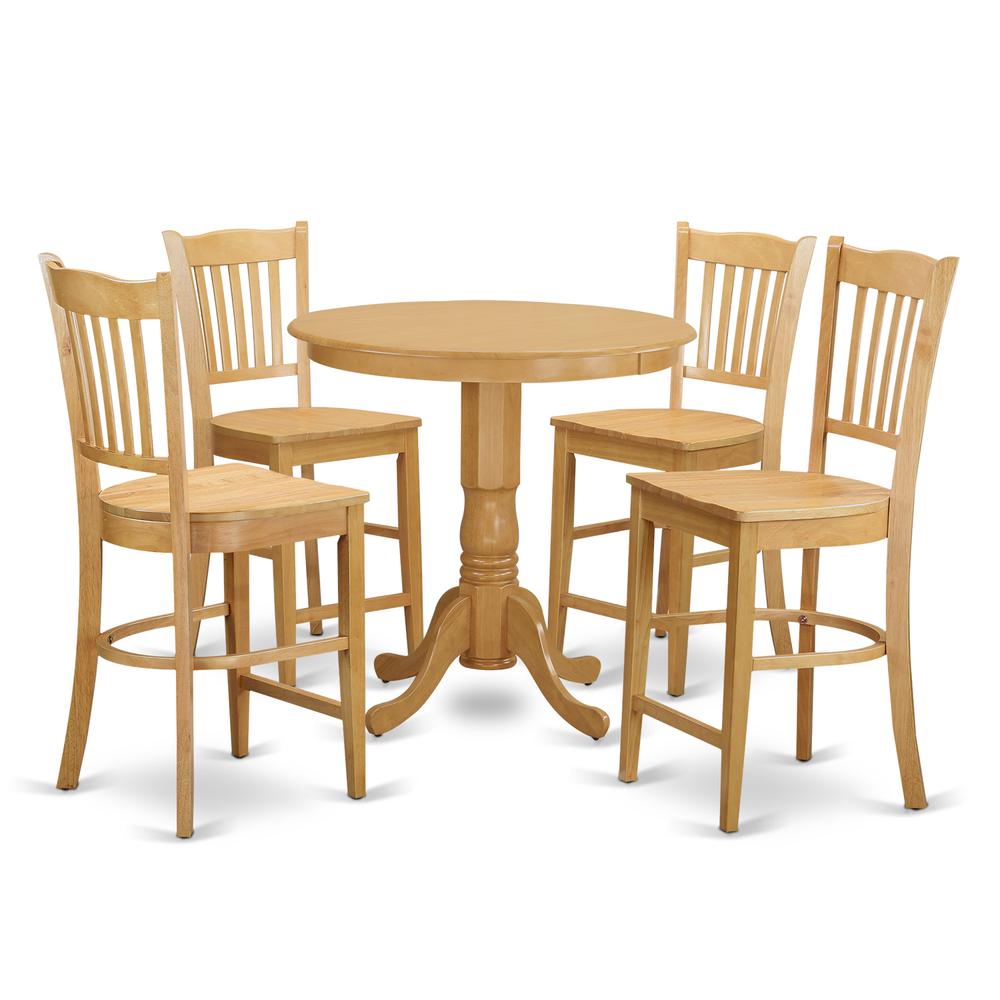 5  PC  counter  height  pub  set  -  Kitchen  Table  and  4  bar  stools.. Picture 1