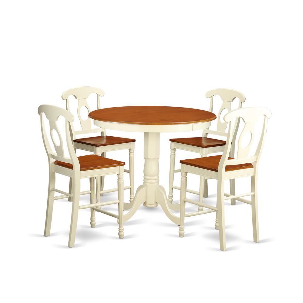 5  PC  counter  height  pub  set  -  Table  and  4  counter  height  stool.. Picture 1