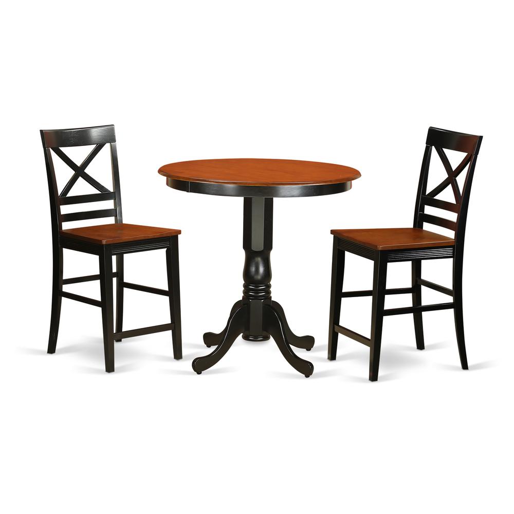 3  Pc  Dining  counter  height  set-pub  Table  and  2  Kitchen  bar  stool. Picture 1